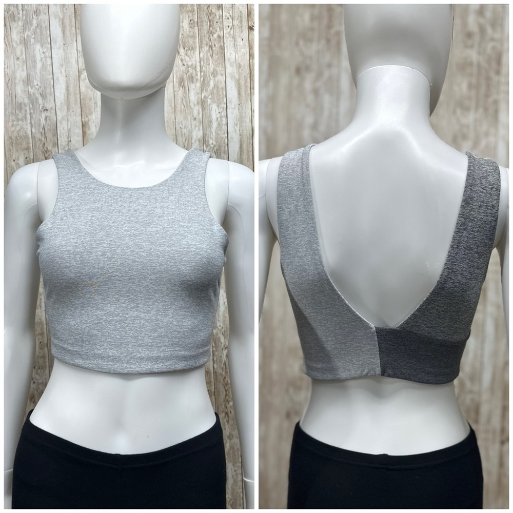 Outdoor Voices Venus Crop Top in Dove / Ash / Graphite Grey [6069]